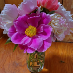 Stunning casual peony bouquet by Evans Tree Farm and Nursery, Missoula